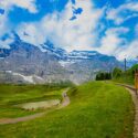 Train in the Swiss Alps