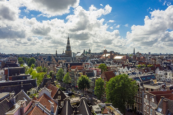 Amsterdam cityscape.