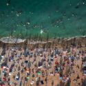 Crowded beach on Majorca