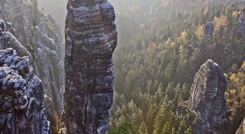 Rock formation in Saxon Switzerland National Park