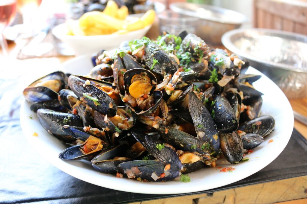 Shellfish on a plate