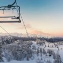 Ski lift at dawn