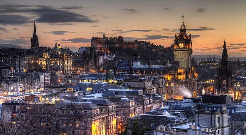 Edinburgh at sunset