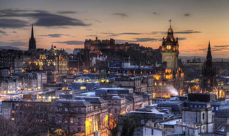 Edinburgh at sunset