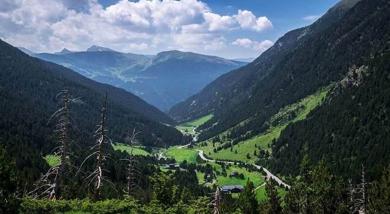 Andorra mountains and valley.